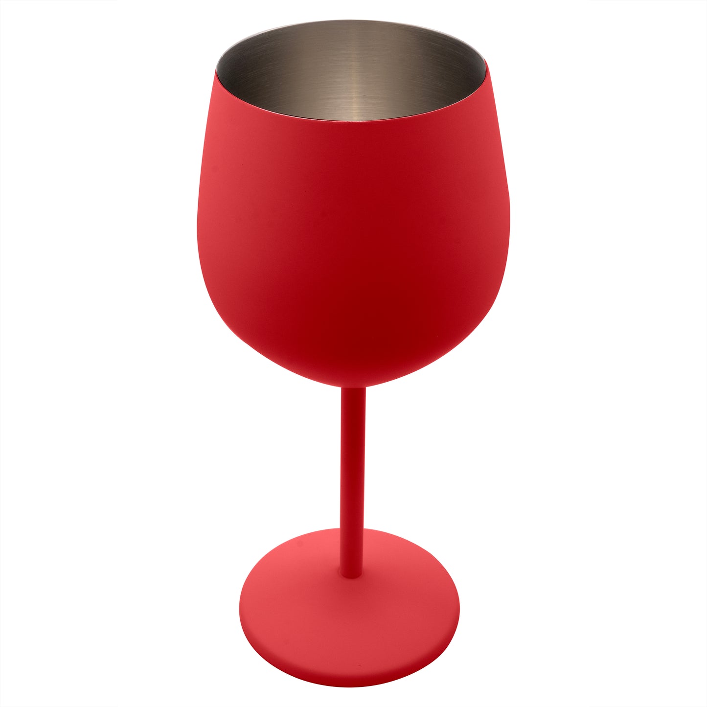 Copas de vino tinto irrompibles de acero inoxidable K&K Home Red - 18 oz - Juego de 2 copas de vino de metal con tallo de colores, perfectas para exteriores, bodas y fiestas