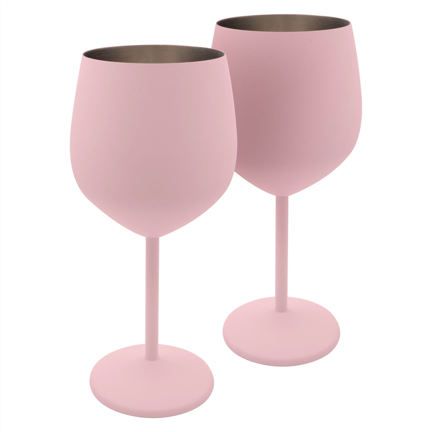 K&K Home Gold Stainless Steel Unbreakable Wine Glasses - 18 oz - Set of 2 Colored, Stemmed Metal Wine Glasses Perfect for Outdoors, Weddings, and Parties