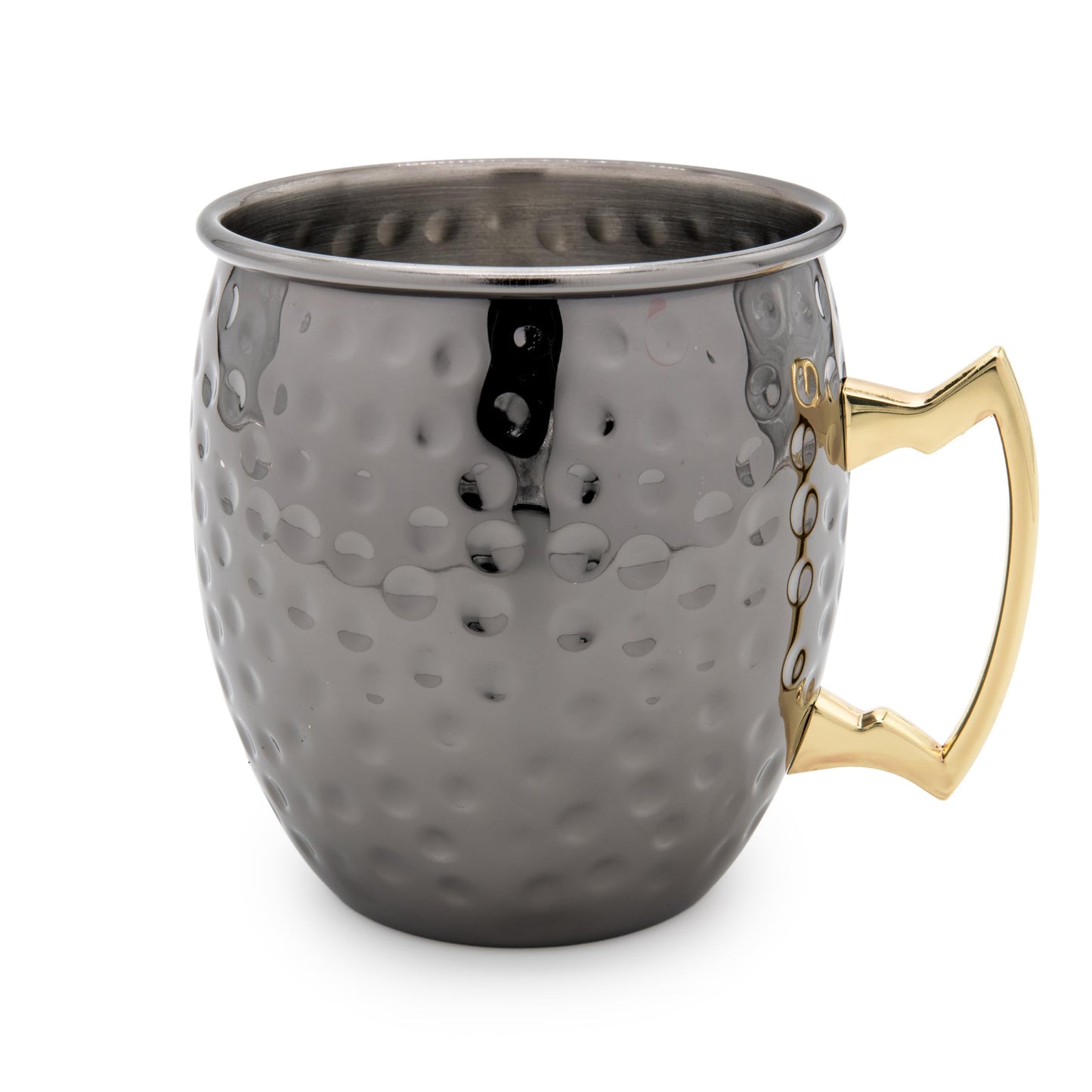 K&K Home Moscow Mule Mugs - 17oz Hammered Cups with Stainless Steel Lining - Set of 4 Mugs Perfect for Cold Drinks, Beer, Wine, Outdoors, and Parties