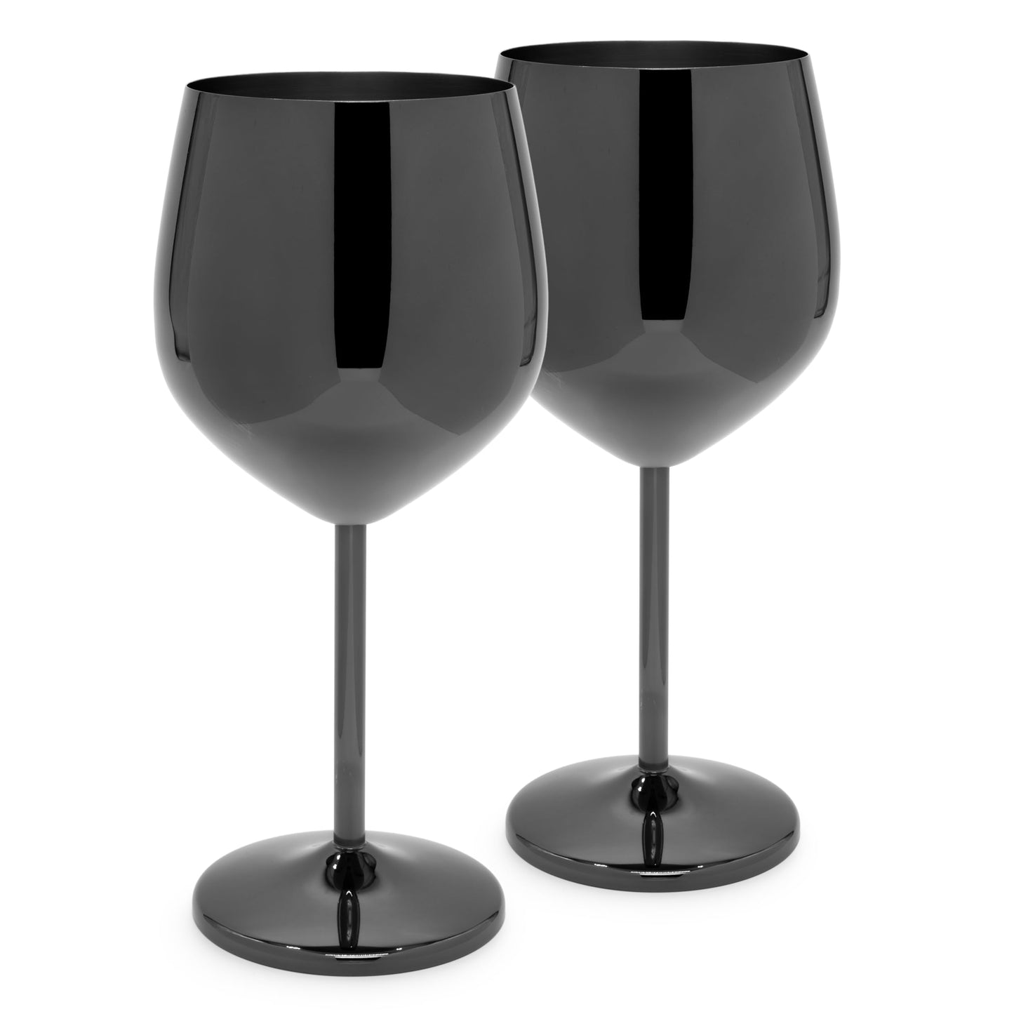 K&K Home Gold Stainless Steel Unbreakable Wine Glasses - 18 oz - Set of 2 Colored, Stemmed Metal Wine Glasses Perfect for Outdoors, Weddings, and Parties