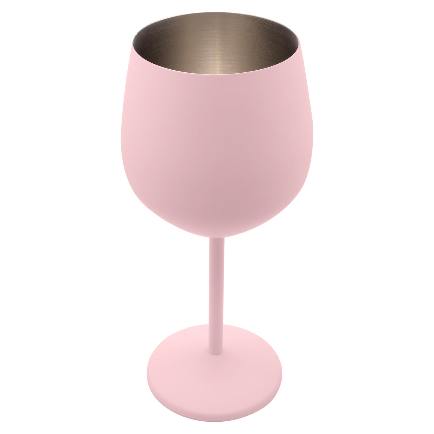 K&K Home Gold Stainless Steel Unbreakable Wine Glasses - 18 oz - Set of 2 Colored, Stemmed Metal Wine Glasses Perfect for Outdoors, Weddings, and Parties