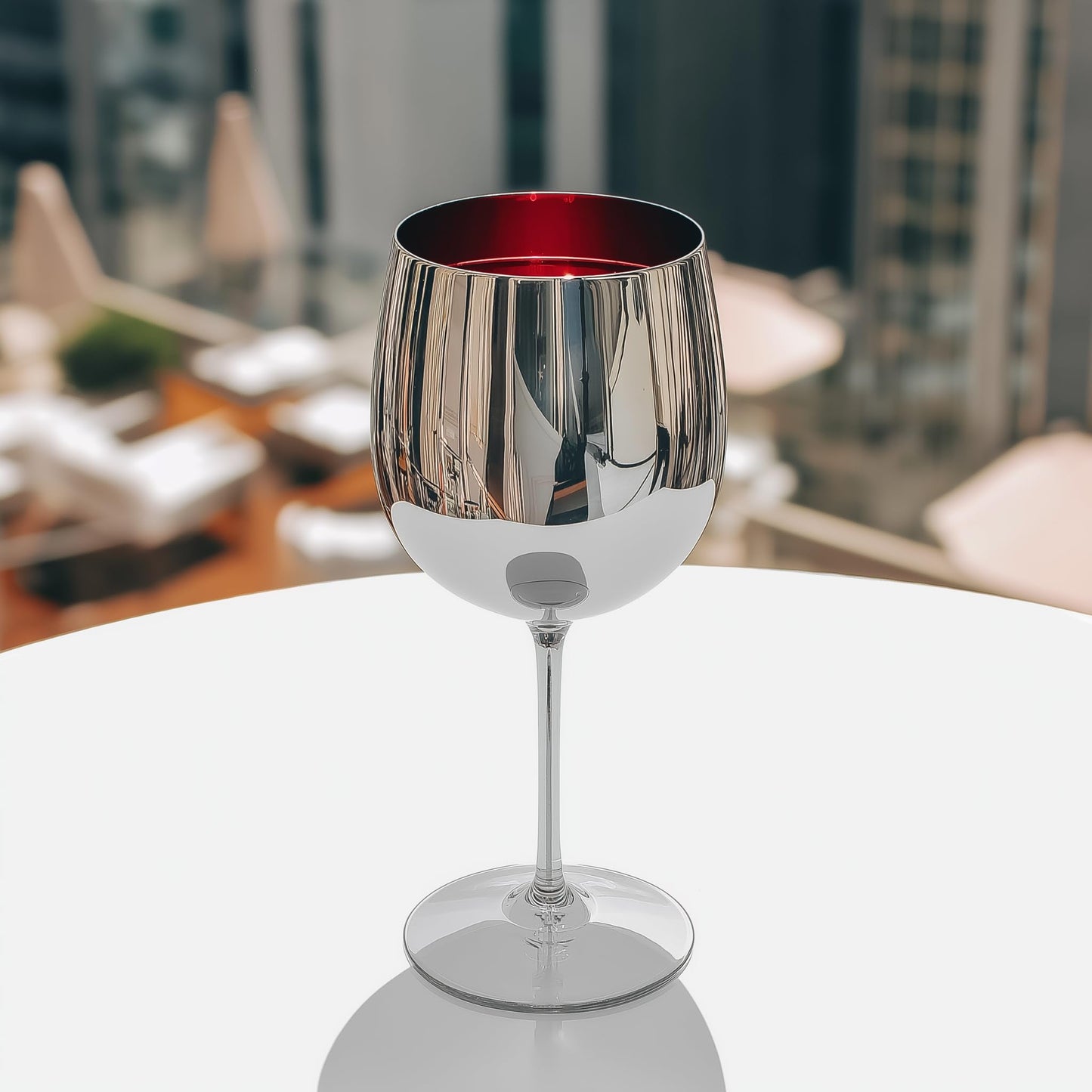 K&K Home Gold Stainless Steel Unbreakable Wine Glasses - 18 oz - Set of 2 Colored, Stemmed Metal Wine Glasses Perfect for Outdoors, Weddings, and Parties