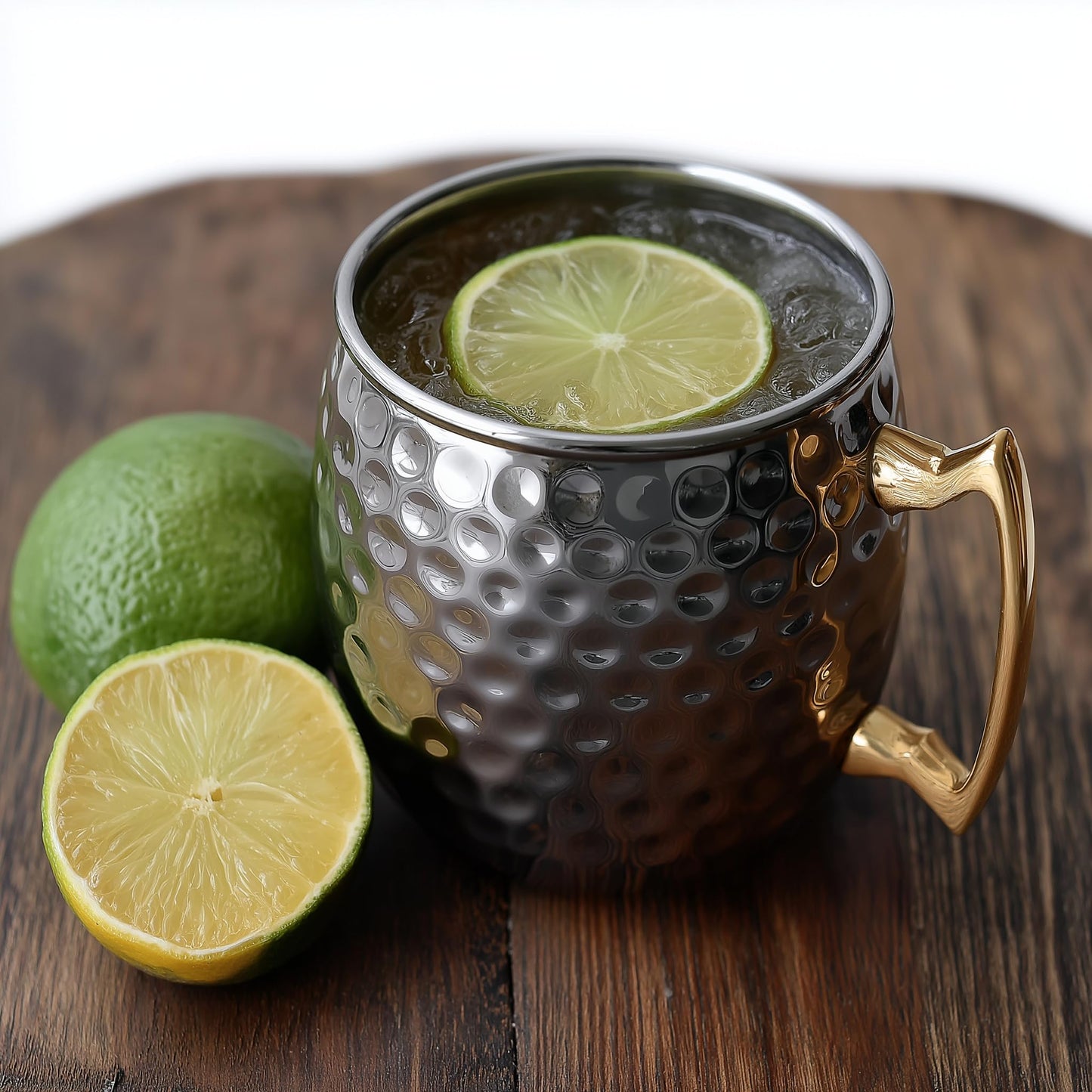 K&K Home Moscow Mule Mugs - 17oz Hammered Cups with Stainless Steel Lining - Set of 4 Mugs Perfect for Cold Drinks, Beer, Wine, Outdoors, and Parties