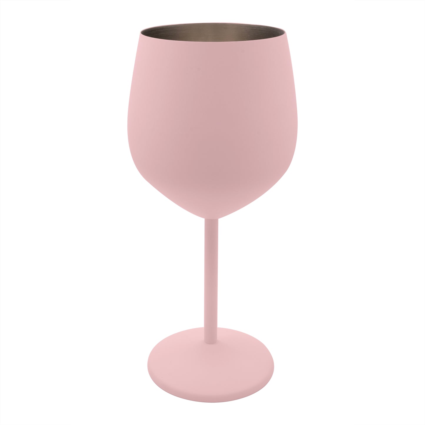 K&K Home Pink Stainless Steel Unbreakable Pink Wine Glasses - 18 oz - Set of 2 Colored, Stemmed Metal Wine Glasses Perfect for Outdoors, Weddings, and Parties