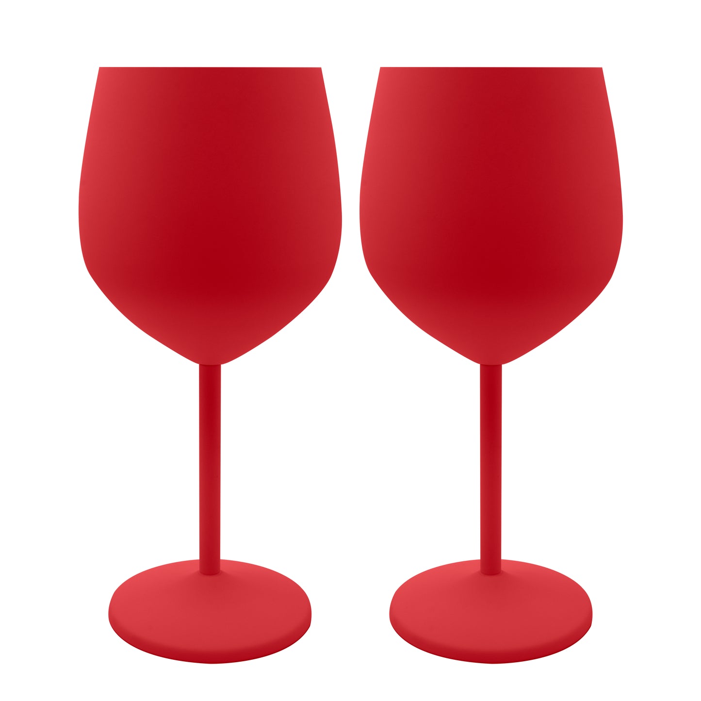 Copas de vino tinto irrompibles de acero inoxidable K&amp;K Home Red - 18 oz - Juego de 2 copas de vino de metal con tallo de colores, perfectas para exteriores, bodas y fiestas