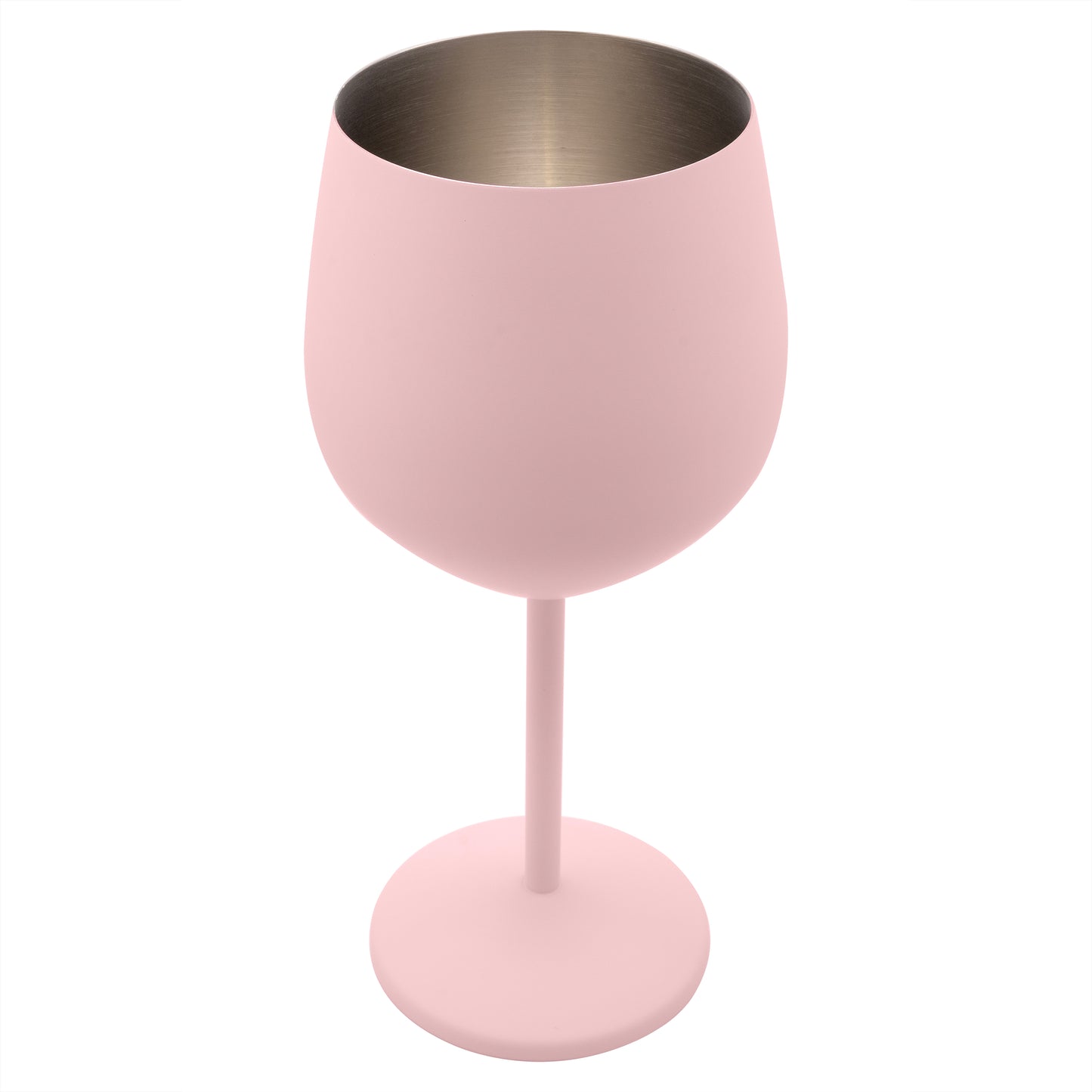 K&K Home Pink Stainless Steel Unbreakable Pink Wine Glasses - 18 oz - Set of 2 Colored, Stemmed Metal Wine Glasses Perfect for Outdoors, Weddings, and Parties