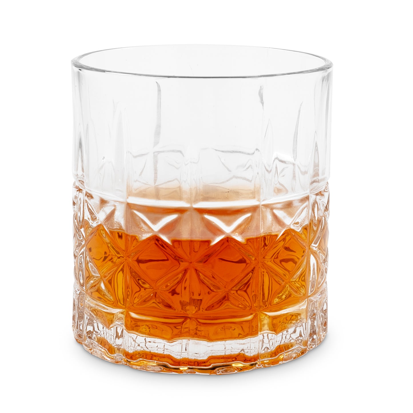 K&K Home Whiskey Glasses Set of 4-12 Oz Unique Bourbon Glass, Old Fashioned Liquor Vodka Bourbon Cocktail Scotch Bar Glasses Set