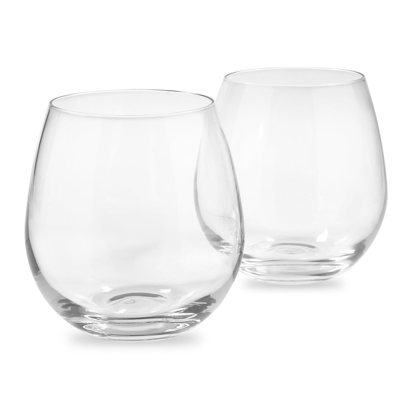 K&K Home Stemless Wine Glasses Set of 4, 15 Oz Wine Glasses for Red Wine, White Wine, Spirits, and Cocktails