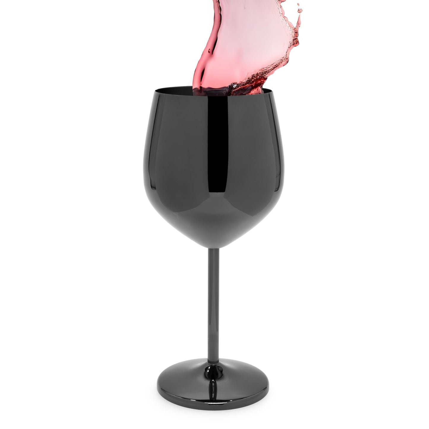 K&K Home Gold Stainless Steel Unbreakable Wine Glasses - 18 oz - Set of 2 Colored, Stemmed Metal Wine Glasses Perfect for Outdoors, Weddings, and Parties